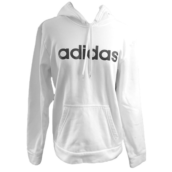Adidas White Logo Hoodie - Picture 4 of 9